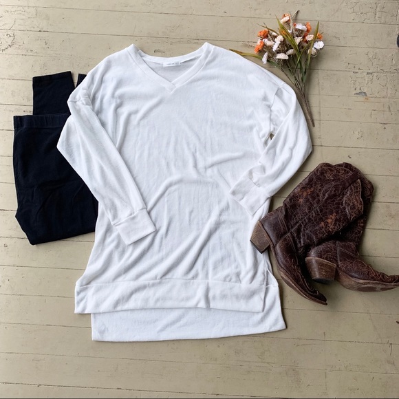 Tops - LAST ONE🔥 White soft long sleeve tunic